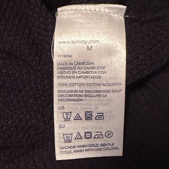 Men's Tommy Hilfiger Navy Blue Crewneck Sweater Size M NWT - Picture 3 of 4